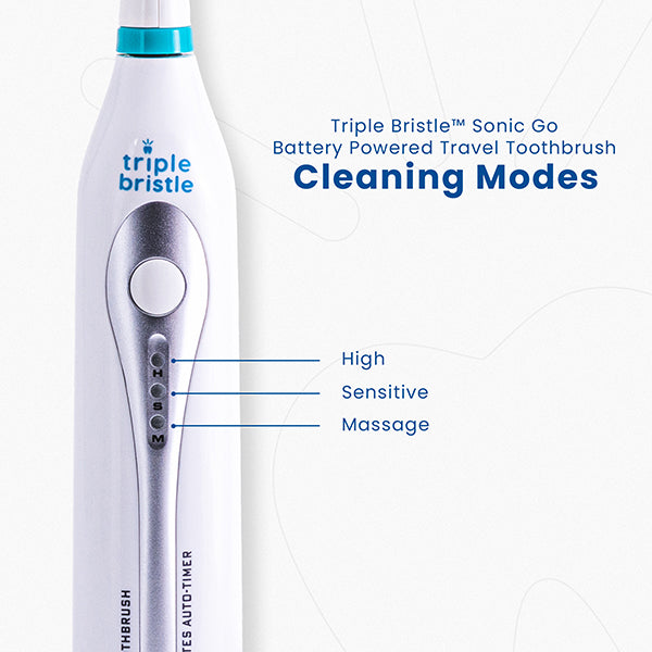 Triple Bristle Go 3-sided Sonic Travel Toothbrush - Triple Bristle